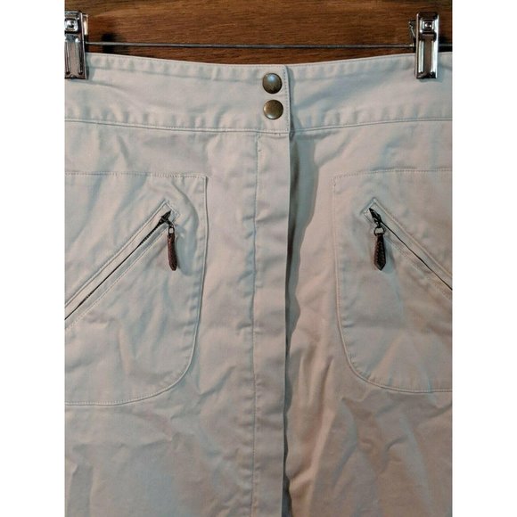 CJ Banks Christopher Khaki Tan Skirt Size 8 Modest Womens Stretch Zipper - Picture 2 of 9
